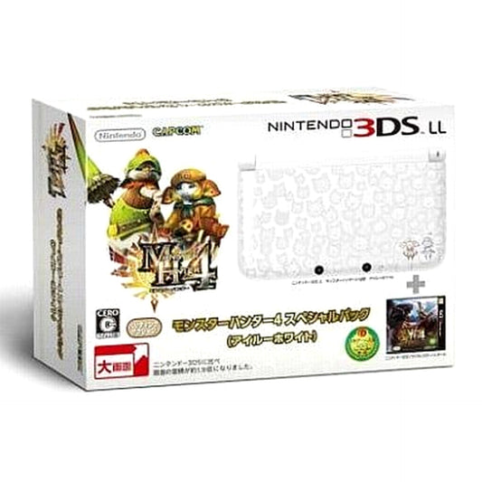 Nintendo 3DS LL Palico White Monster Hunter 4 Specifications SPR-S-WJCD Console with Box NTSC-J Nintendo 3DS Series Console [USED]