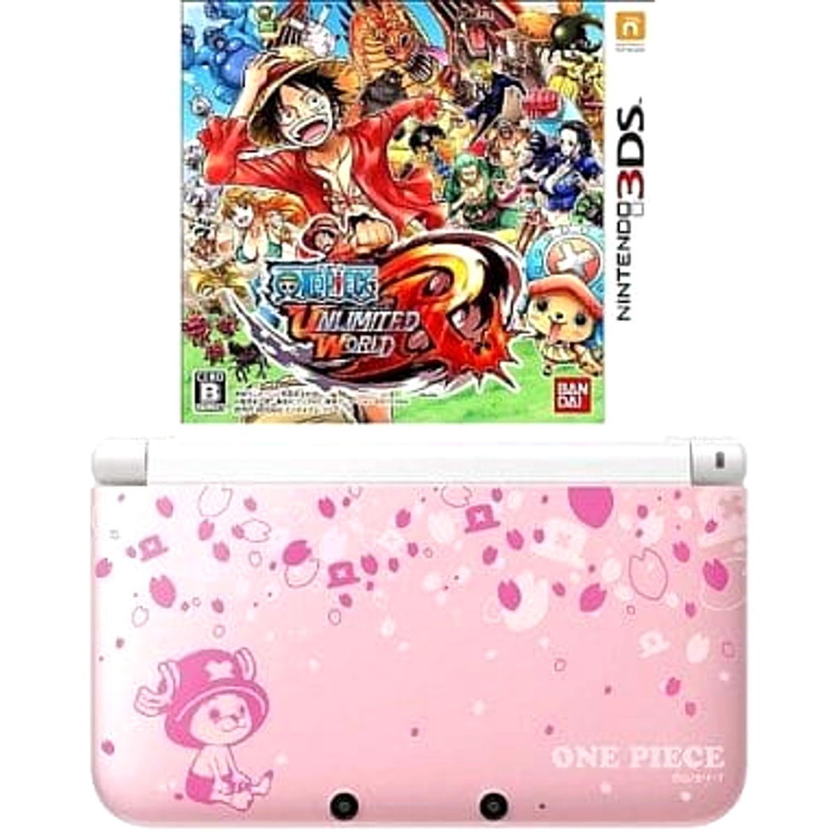 Nintendo 3DS LL Chopper Pink ONE PIECE Unlimited World R Adventure Pack Console with Box NTSC-J Nintendo 3DS Series Console [USED]