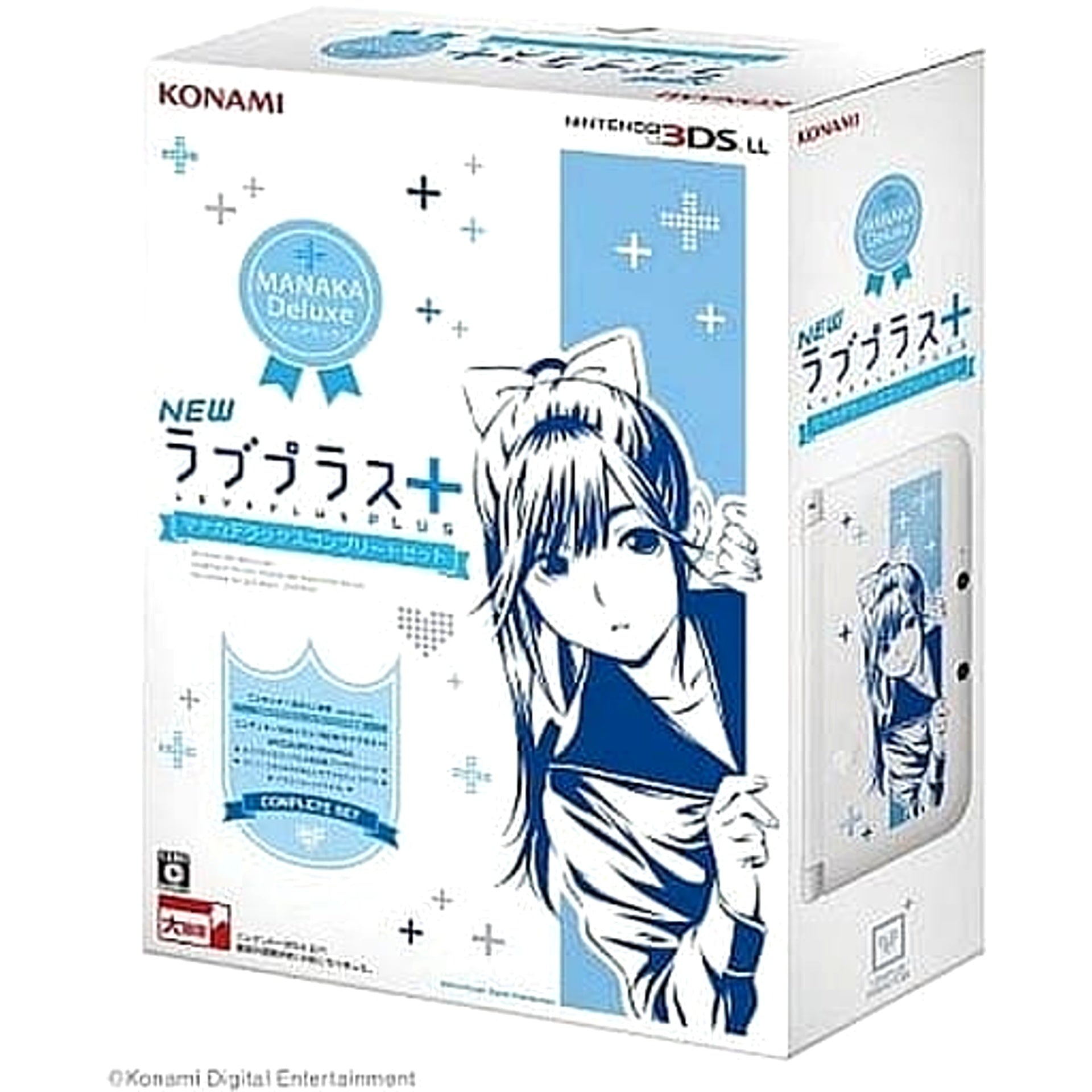 Nintendo 3DS LL New LovePlus+ Manaka Deluxe Complete Set RR026-J1 Console with Box NTSC-J Nintendo 3DS Series Console [USED]
