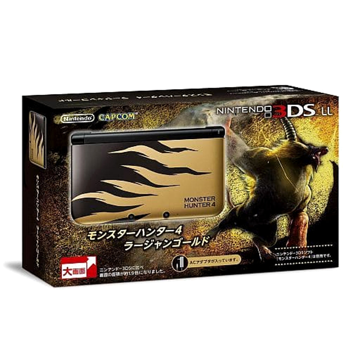 Nintendo 3DS LL Rajang Gold Monster Hunter 4 Specifications Console with Box NTSC-J Nintendo 3DS Series Console [USED]