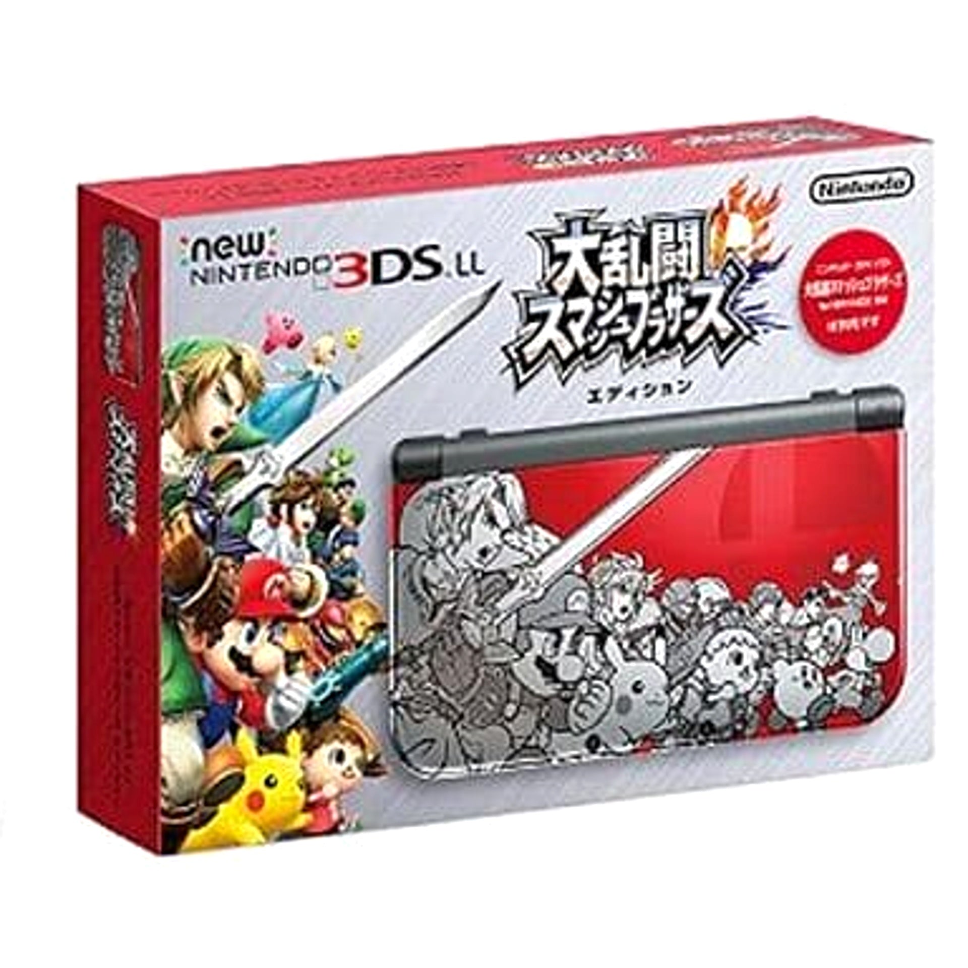 New Nintendo 3DS LL Super Smash Bros. Edition RED-S-RBAA Console with Box NTSC-J Nintendo 3DS Series Console [USED]