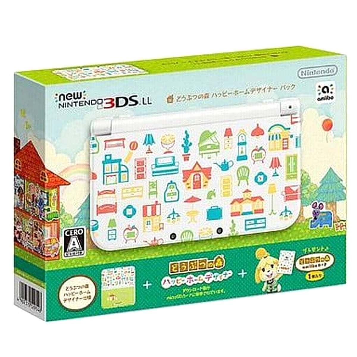 New Nintendo 3DS LL Animal Crossing: Happy Home Designer Pack RED-S-WBDE Console with Box NTSC-J Nintendo 3DS Series Console [USED]