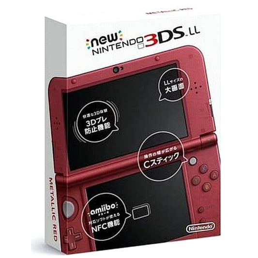 New Nintendo 3DS LL Metallic Red RED-S-RAAA Console with Box NTSC-J Nintendo 3DS Series Console [USED]