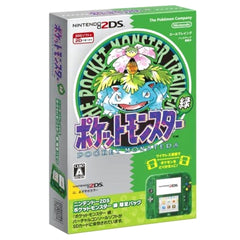 Nintendo 2DS Pokemon Green Limited Pack FTR-001 Console with Box and Charger NTSC-J Nintendo 3DS Series Console [USED]