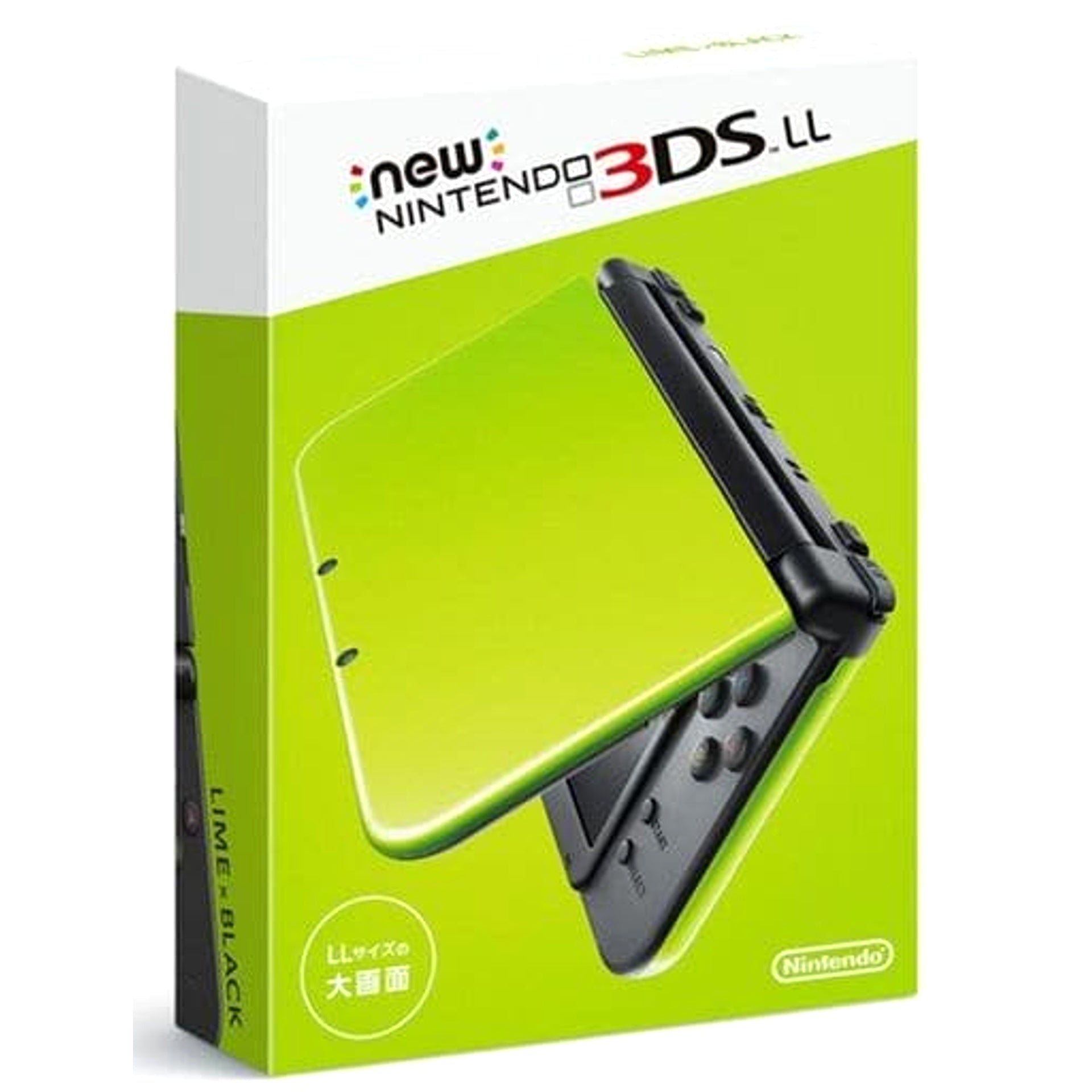 New Nintendo 3DS LL Lime X Black RED-S-MAAA Console with Box NTSC-J Nintendo 3DS Series Console [USED]