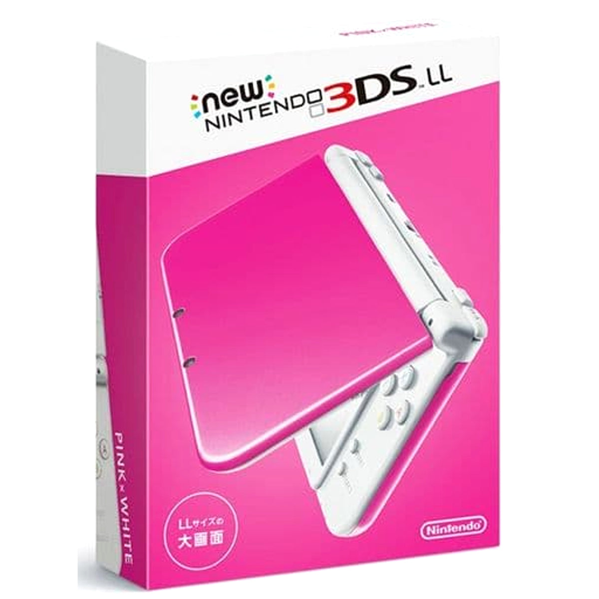 New Nintendo 3DS LL Pink X White RED-S-PAAA Console with Box NTSC-J Nintendo 3DS Series Console [USED]