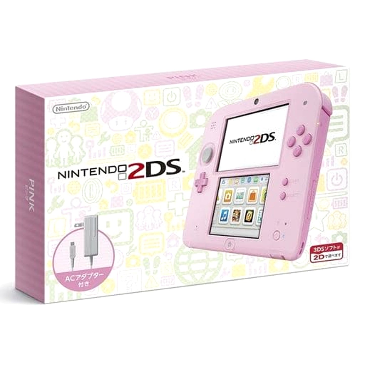 Nintendo 2DS Pink FTR-S-PBAA Console with Box and Charger NTSC-J Nintendo 3DS Series Console [USED]
