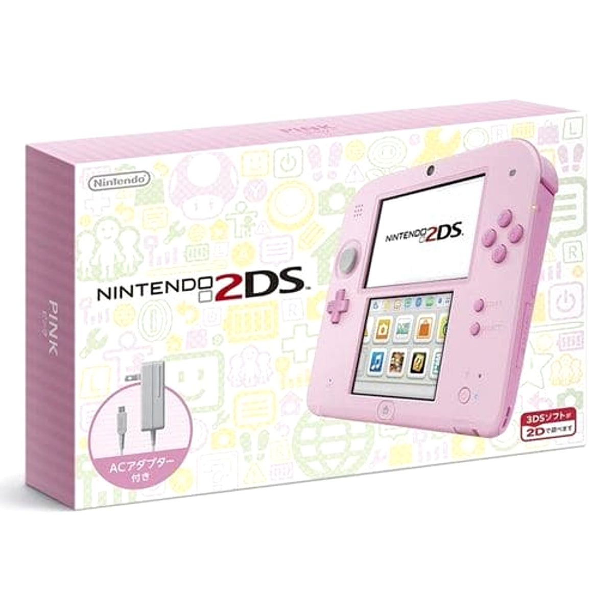 Nintendo 2DS Pink FTR-S-PBAA Console with Box and Charger NTSC-J Nintendo 3DS Series Console [USED]