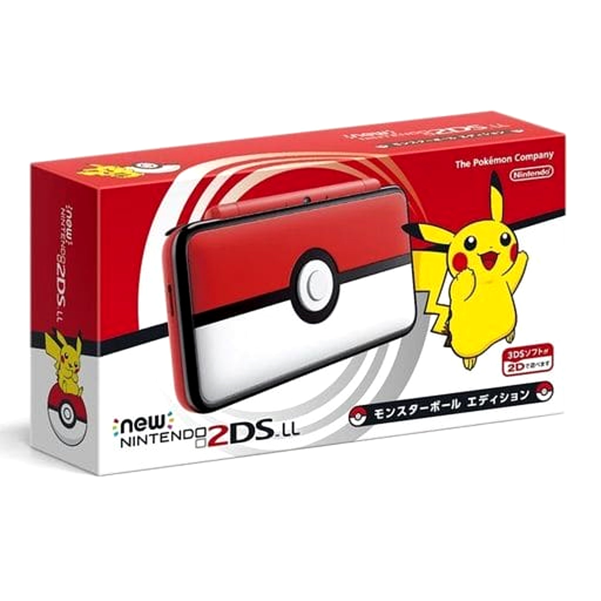 New Nintendo 2DS LL Monster Ball Edition JAN-S-KCAA Console with Box NTSC-J Nintendo 3DS Series Console [USED]
