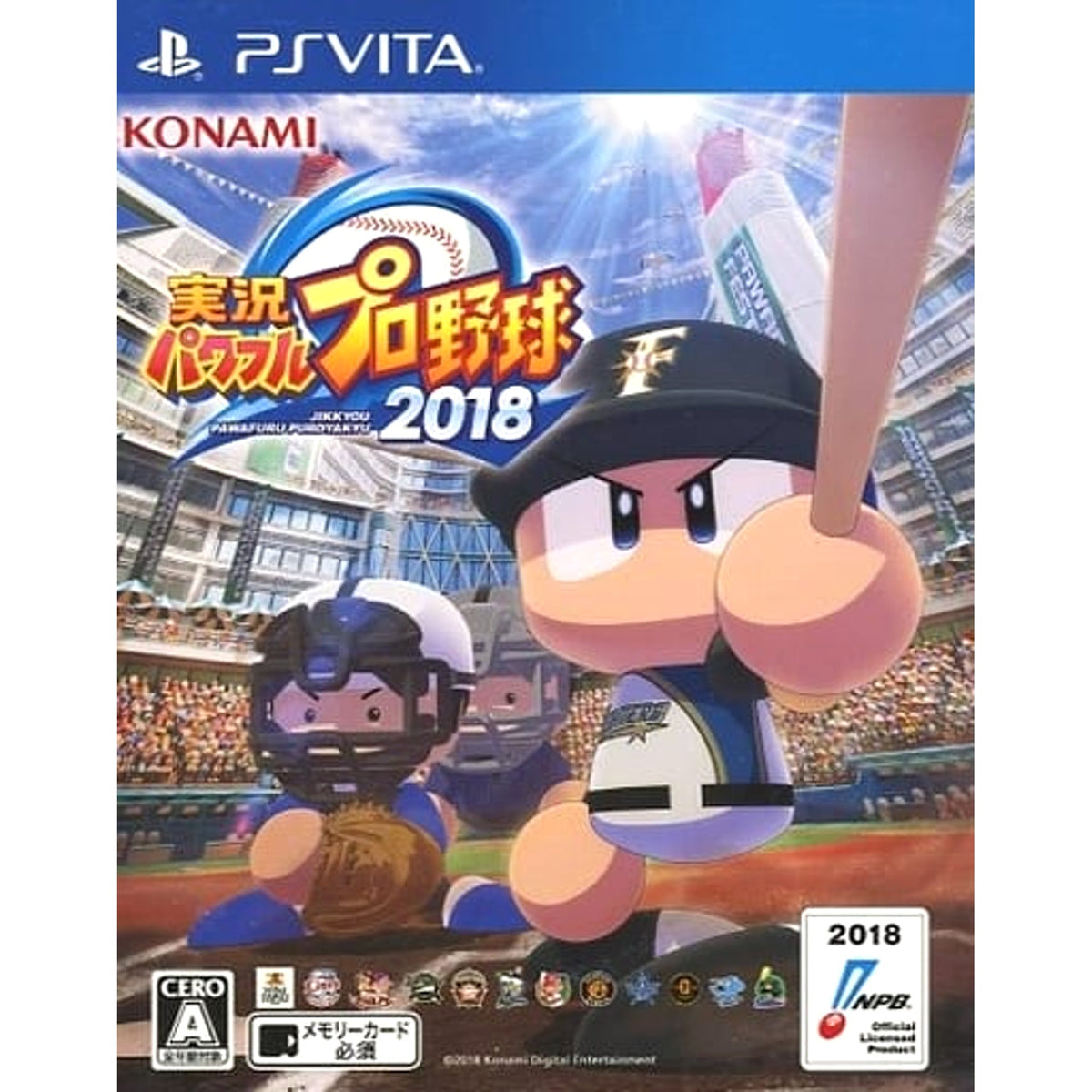 Jikkyou Pawafuru Puro Yakyu 2018 Fighters Dress-Up Sleeve Included Sony PlayStation Vita [USED]
