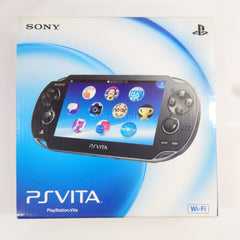 Sony Playstation Vita Crystal Black Wi-Fi Model PCH-1000ZA01 Console with Box and Charger NTSC-J PlayStation Vita Series Console [USED]