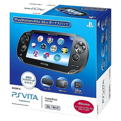 Sony Playstation Vita Crystal Black 32GB Bonus Pack 3G/Wi-Fi Model PCHJ-10005 Console with Box and Charger NTSC-J PlayStation Vita Series Console [USED]