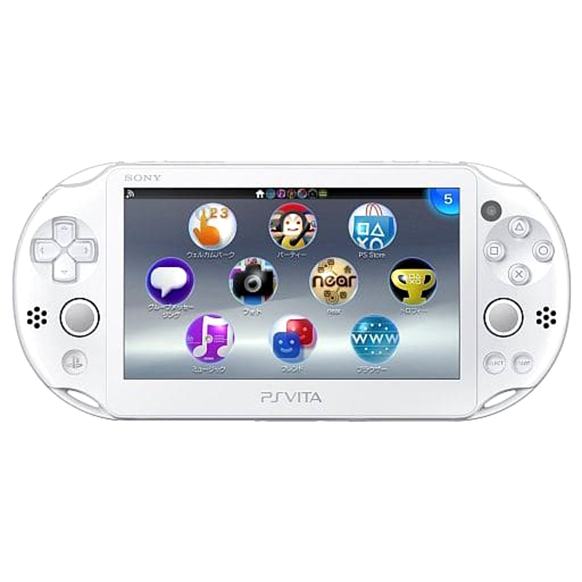 Sony Playstation Vita White Wi-Fi Model PCH-2000ZA12 Console with Box and Charger NTSC-J PlayStation Vita Series Console [USED]