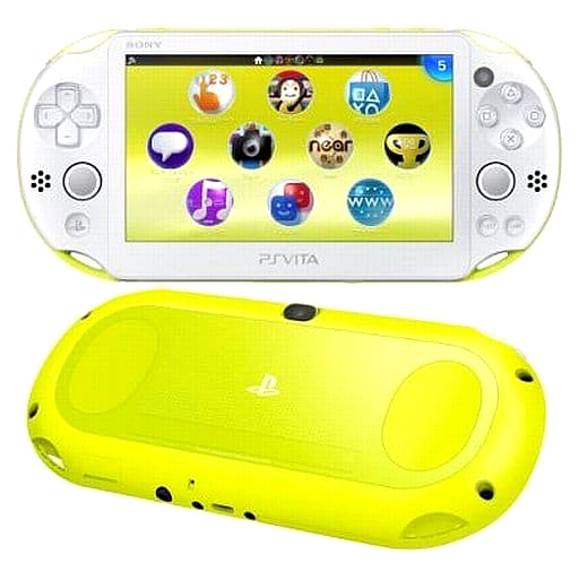 Sony Playstation Vita Lime Green White Wi-Fi Model PCH-2000ZA13 Console with Box and Charger NTSC-J PlayStation Vita Series Console [USED]