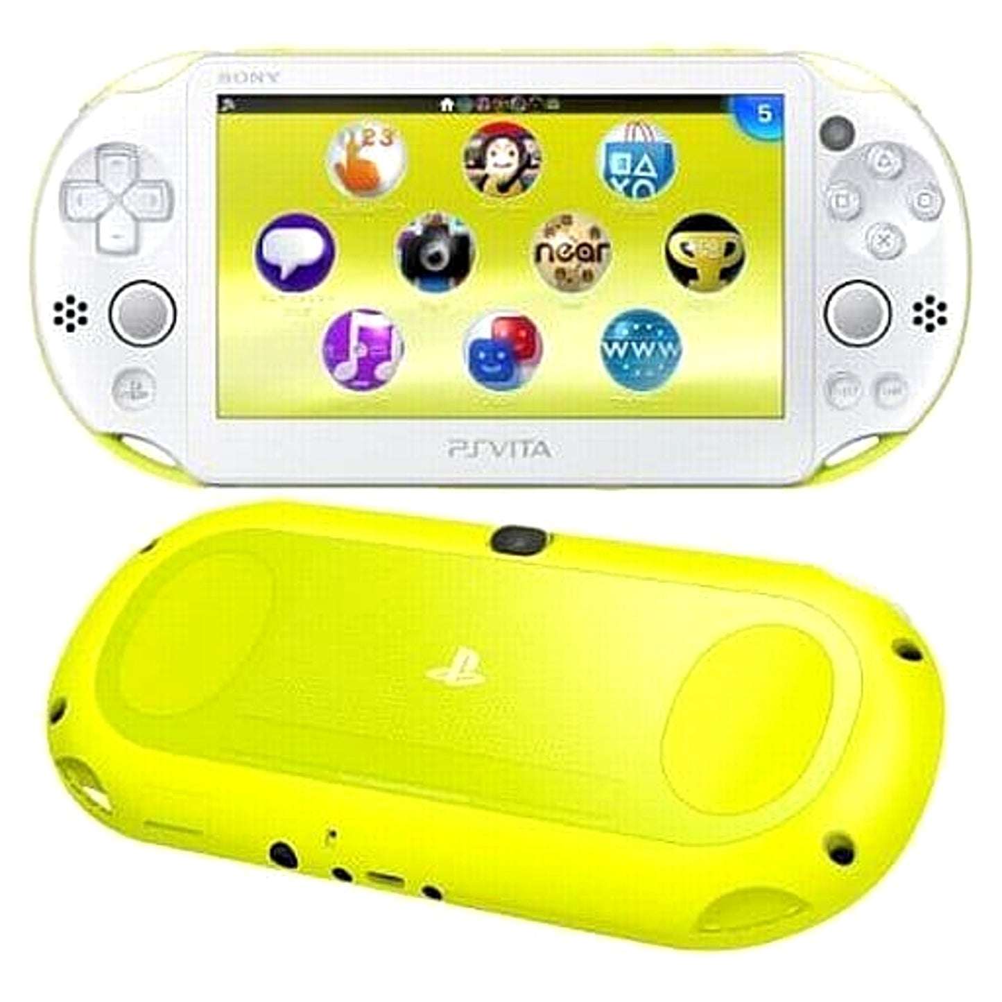 Sony Playstation Vita Lime Green White Wi-Fi Model PCH-2000ZA13 Console with Box and Charger NTSC-J PlayStation Vita Series Console [USED]