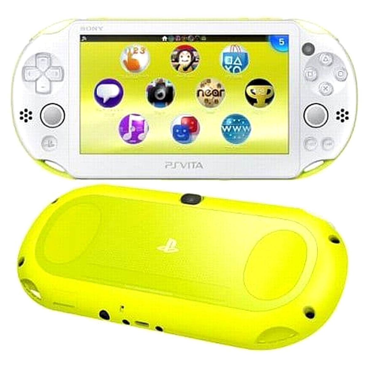 Sony Playstation Vita Lime Green White Wi-Fi Model PCH-2000ZA13 Console with Box and Charger NTSC-J PlayStation Vita Series Console [USED]