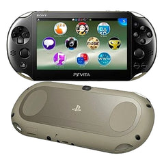 Sony Playstation Vita Khaki Black Wi-Fi Model PCH-2000ZA16 Console with Box and Charger NTSC-J PlayStation Vita Series Console [USED]