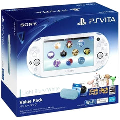 Sony Playstation Vita Light Blue White Value Pack Wi-Fi Model PCHJ-10013 Console with Box and Charger NTSC-J PlayStation Vita Series Console [USED]