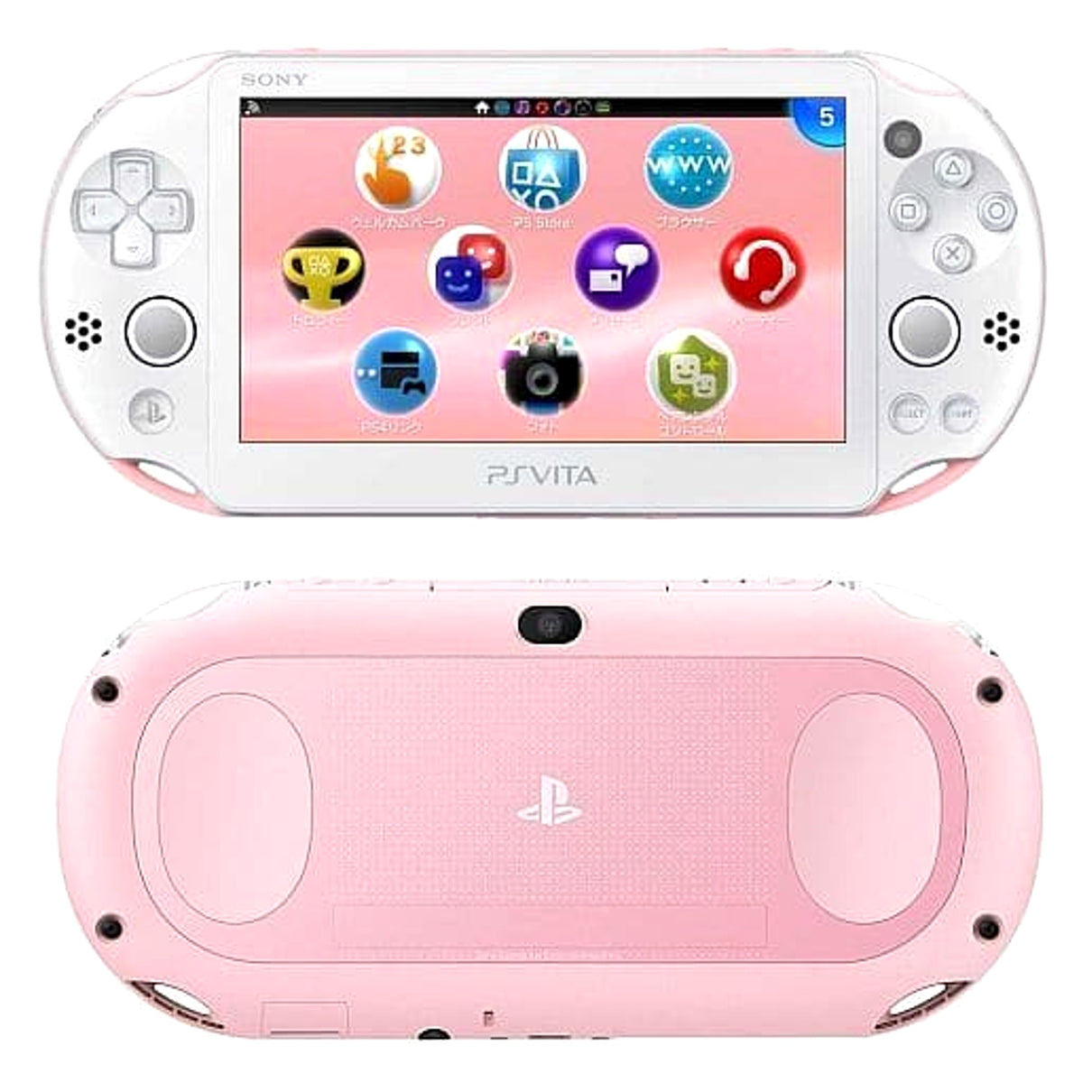Sony Playstation Vita Light Pink White Wi-Fi Model PCH-2000ZA19 Console with Box and Charger NTSC-J PlayStation Vita Series Console [USED]