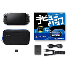 Sony Playstation Vita Blue Black Debut Pack Wi-Fi Model PCHJ-10025 Console with Box and Charger NTSC-J PlayStation Vita Series Console [USED]