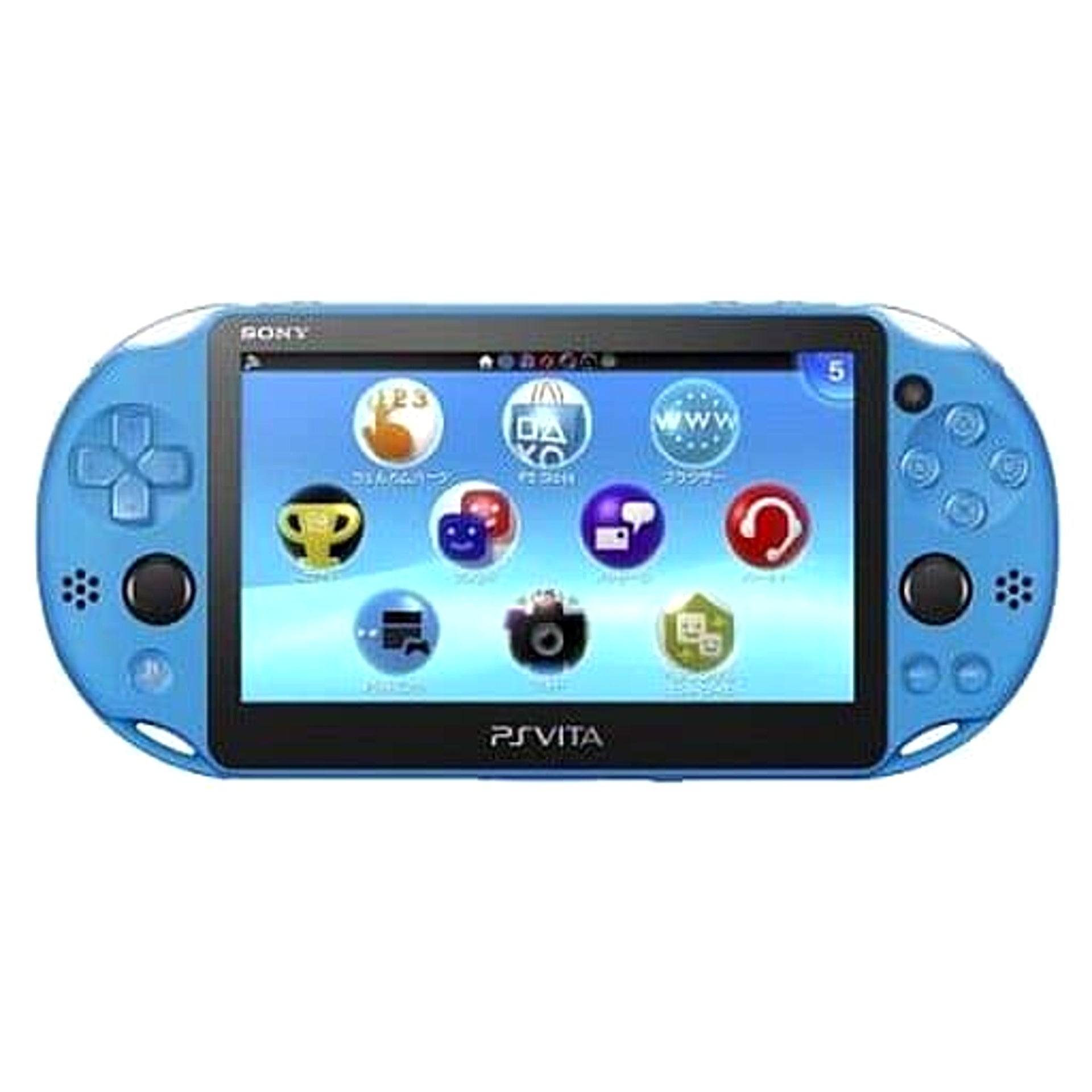 Sony Playstation Vita Aqua Blue Wi-Fi Model PCH-2000ZA23 Console with Box and Charger NTSC-J PlayStation Vita Series Console [USED]