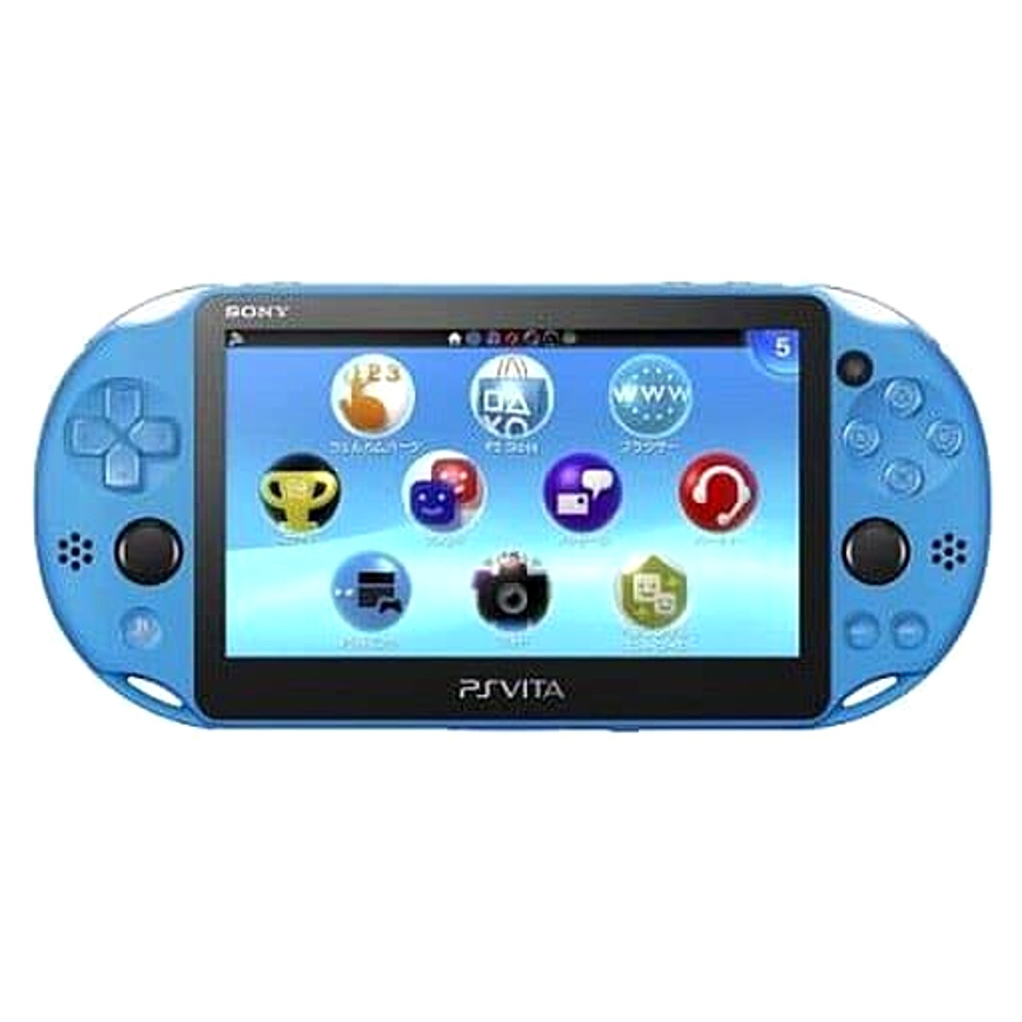 Sony Playstation Vita Aqua Blue Wi-Fi Model PCH-2000ZA23 Console with Box and Charger NTSC-J PlayStation Vita Series Console [USED]