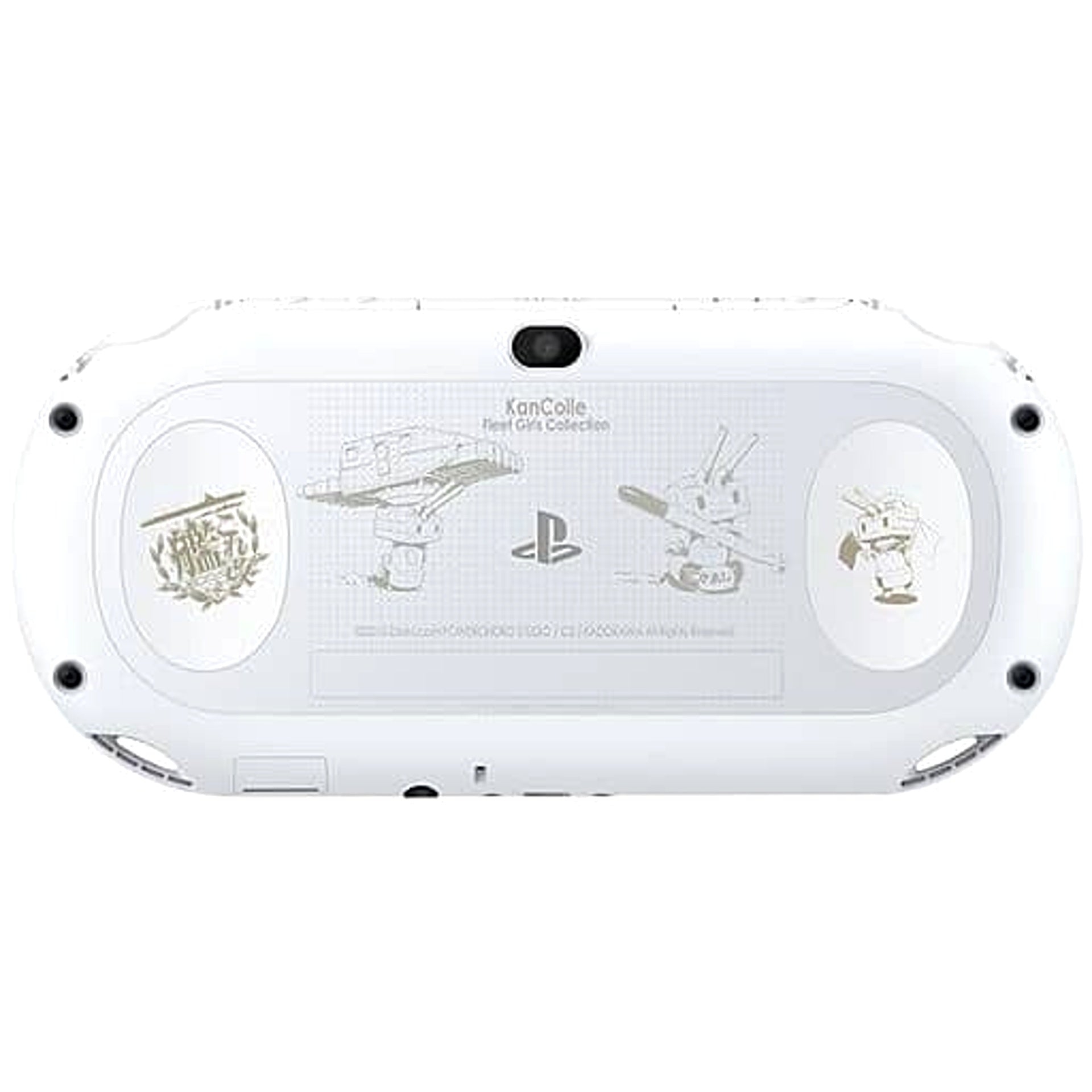 Sony Playstation Vita Glacier White Wi-Fi Model KanColle Kai Engraved Model Limited Edition PCH-2000 Console with Box and Charger NTSC-J PlayStation Vita Series Console [USED]