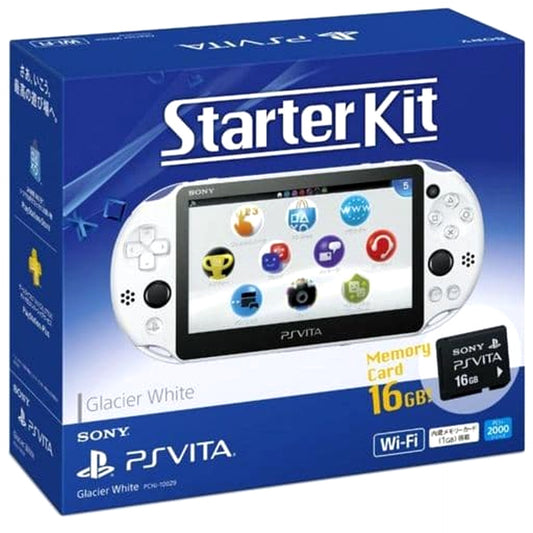 Sony Playstation Vita Glacier White Starter Kit Wi-Fi Model PCHJ-10029 Console with Box and Charger NTSC-J PlayStation Vita Series Console [USED]