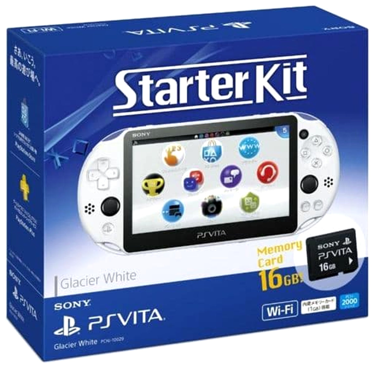 Sony Playstation Vita Glacier White Starter Kit Wi-Fi Model PCHJ-10029 Console with Box and Charger NTSC-J PlayStation Vita Series Console [USED]