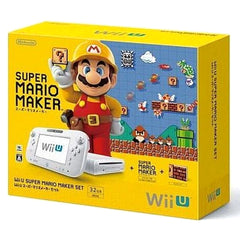 Nintendo Wii U Shiro Super Mario Maker WUP-S-WAHA Console with Box and Charger NTSC-J Wii U Series Console [USED]