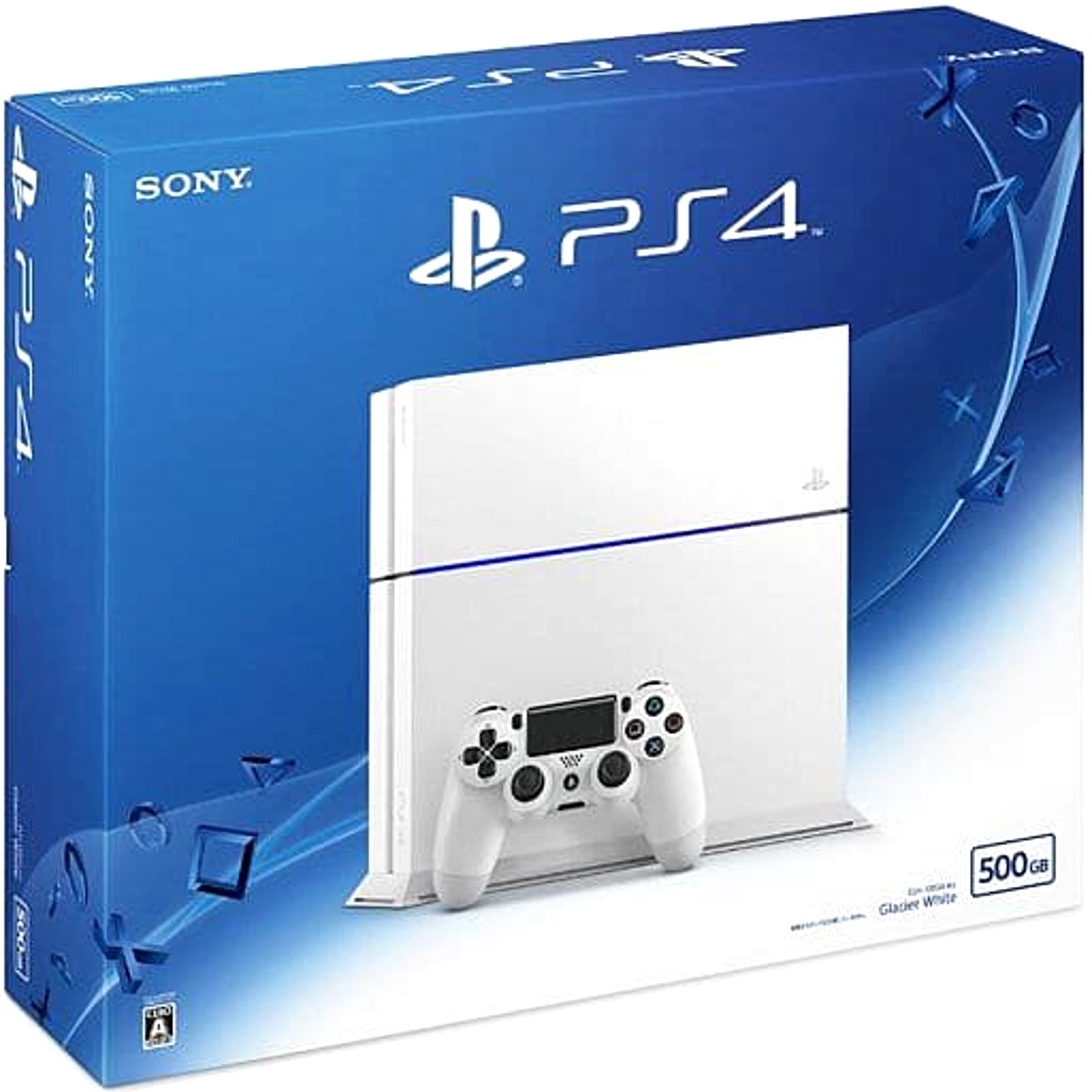Sony PlayStation 4 Glacier White 500GB CUH-1200AB02 Console with Box and Charger NTSC-J PlayStation 4 Series Console [USED]