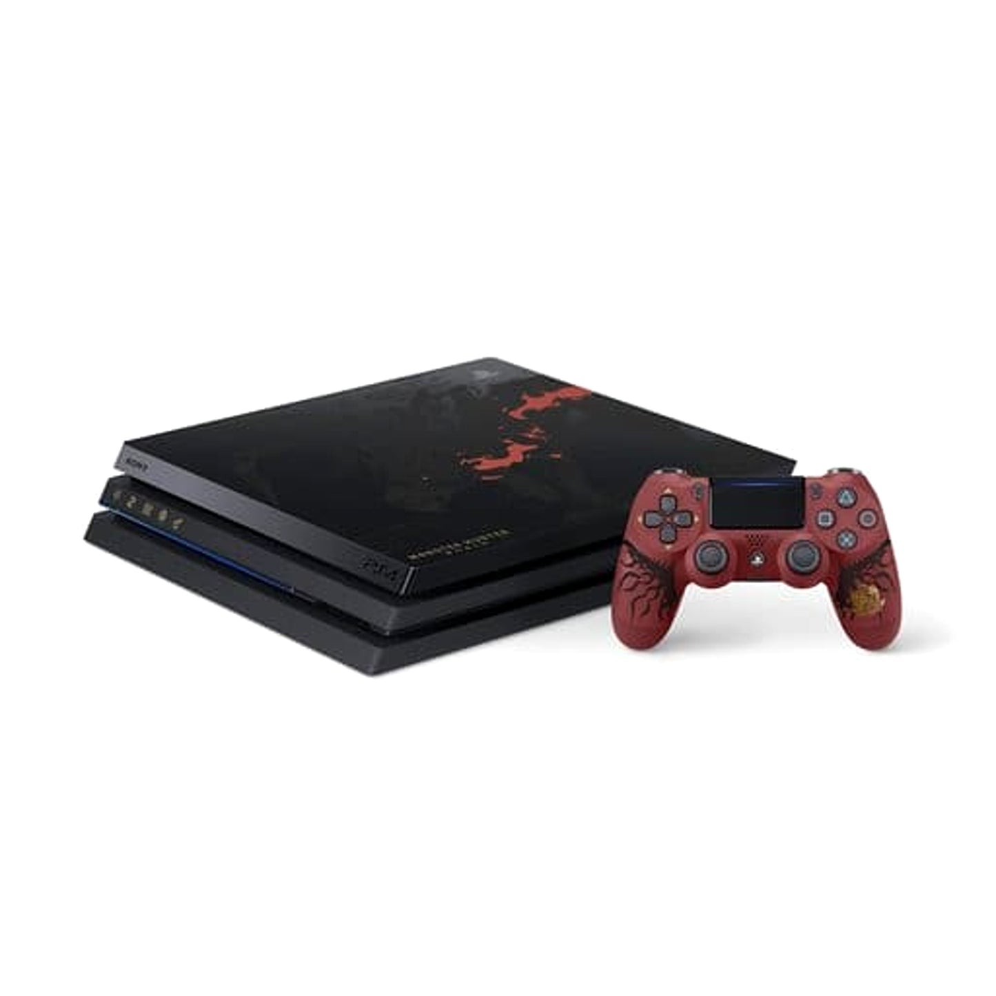 Sony PlayStation 4 Pro 1TB Monster Hunter: World - Rathalos Edition CUHJ-10020 Console with Box and Charger NTSC-J PlayStation 4 Series Console [USED]