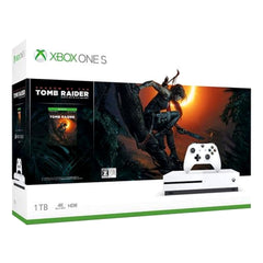 Microsoft Xbox One S 1TB Shadow of the Tomb Raider Bundle 234-00789 Console with Box and Charger NTSC-J Xbox One Console [USED]