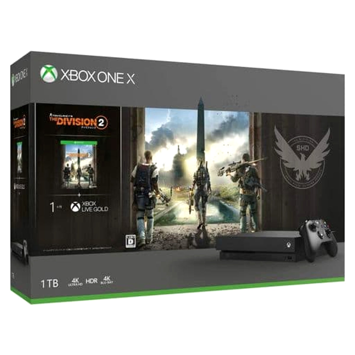 Microsoft Xbox One X Tom Clancy's The Division 2 Bundle CYV-00270 Console with Box and Charger NTSC-J Xbox One Console [USED]