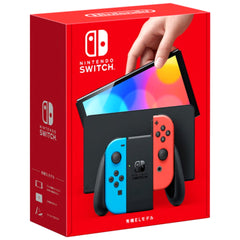 Nintendo Switch OLED Model Joy-Con L: Neon Blue / R: Neon Red HEG-S-KABAA Console with Box and Charger NTSC-J Nintendo Switch Console [USED]