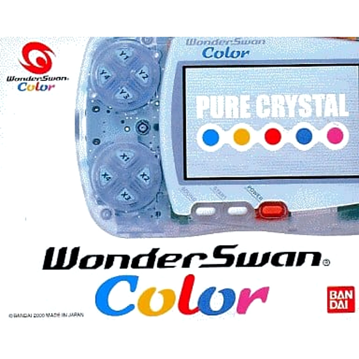 Bandai WonderSwan Color Pure Crystal Console with Box NTSC-J WonderSwan Color Series Console [USED]
