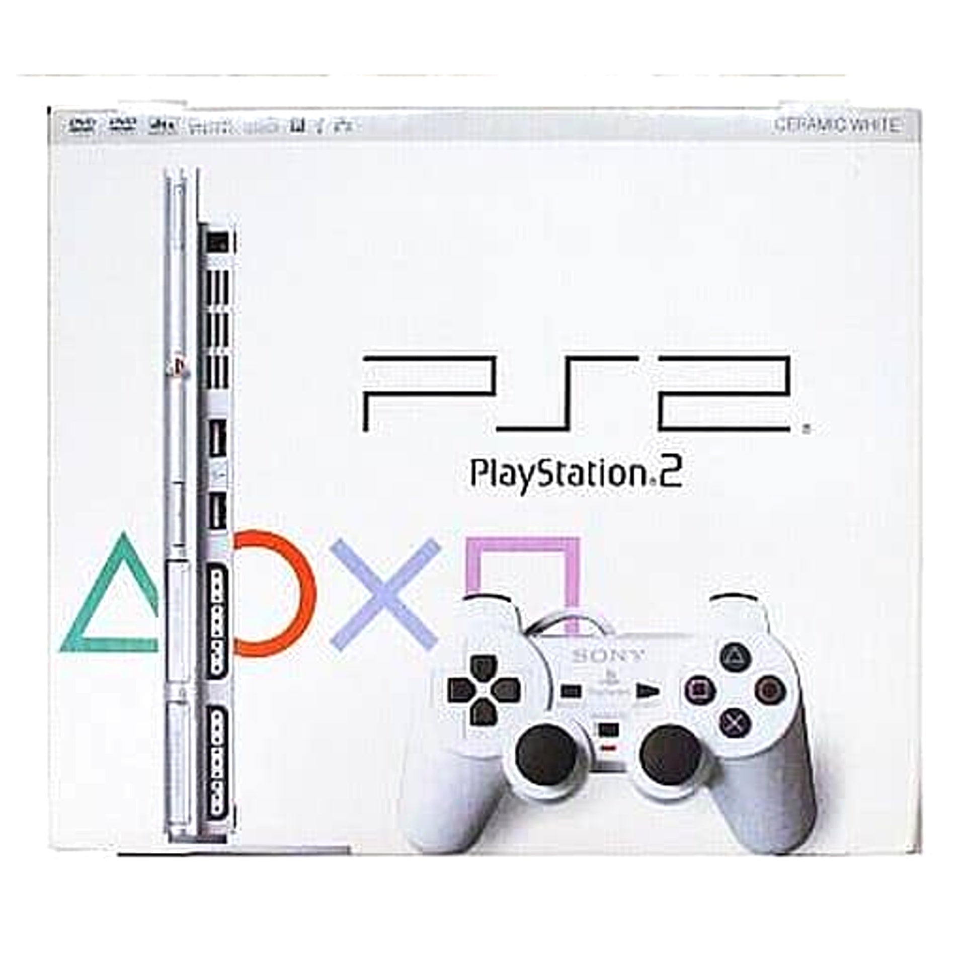 Sony PlayStation 2 Ceramic White SCPH-75000CW Console with Box and Charger NTSC-J PlayStation 2 Series Console [USED]