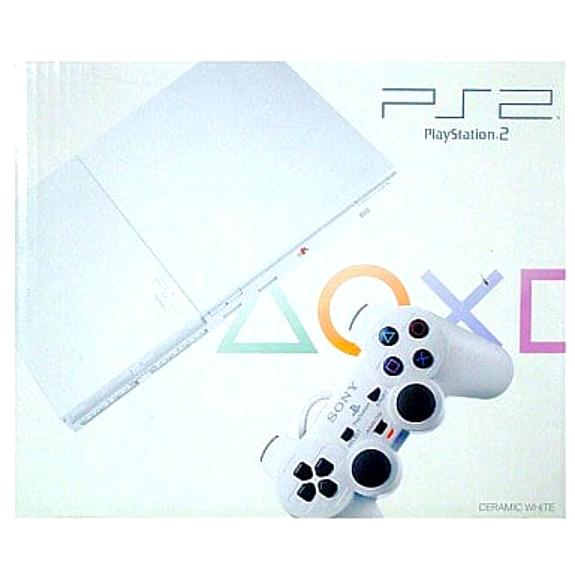 Sony PlayStation 2 Ceramic White SCPH-90000CW Console with Box and Charger NTSC-J PlayStation 2 Series Console [USED]