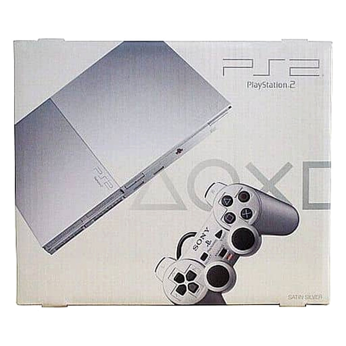 Sony PlayStation 2 Satin Silver SCPH-90000SS Console with Box and Charger NTSC-J PlayStation 2 Series Console [USED]