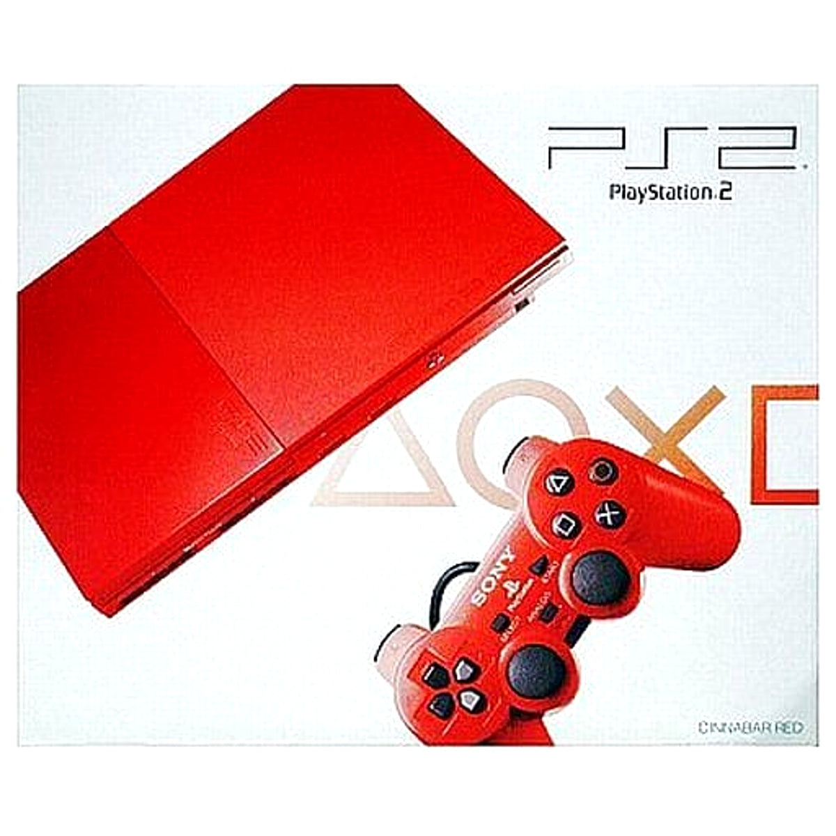 Sony PlayStation 2 Cinnabar Red SCPH-90000CR Console with Box and Charger NTSC-J PlayStation 2 Series Console [USED]
