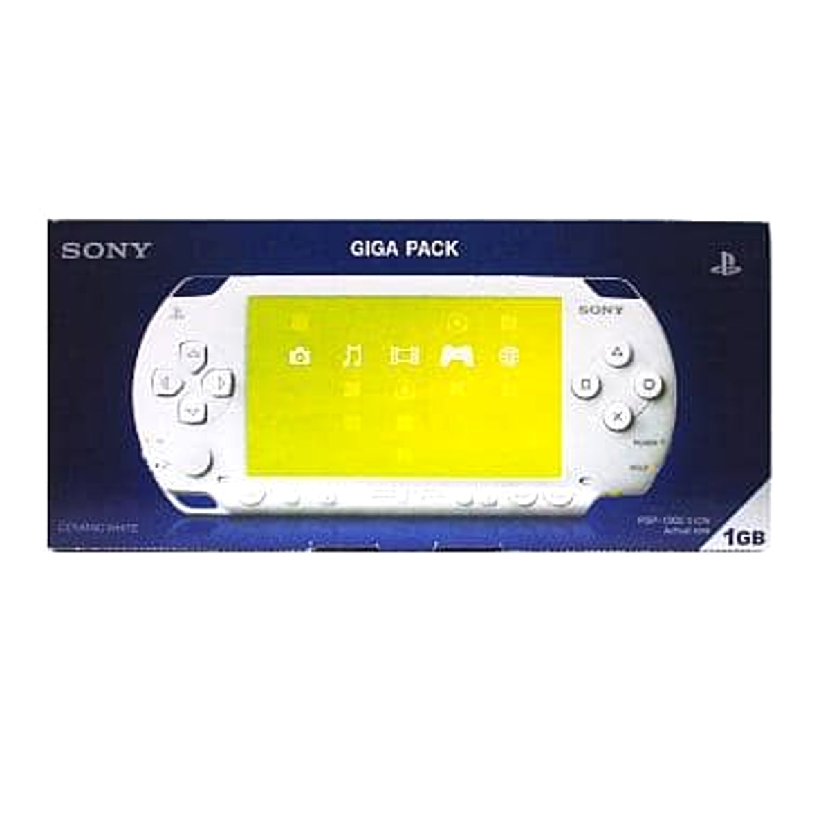 Sony PlayStation Portable Ceramic White Giga Pack PSP-1000G1CW Console with Box and Charger NTSC-J PlayStation Portable Series Console [USED]