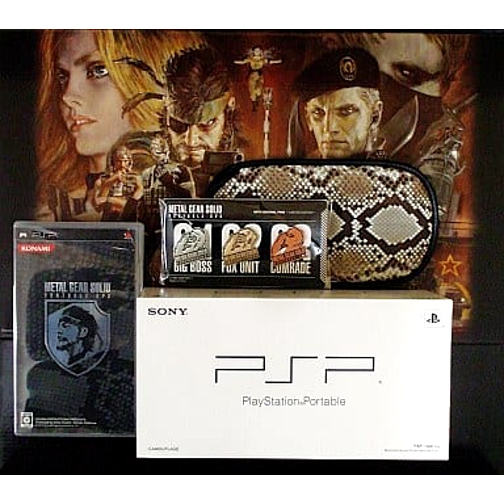 Sony PlayStation Portable Original Camouflage Pattern Metal Gear Solid Portable Ops VP034-J1 Console Konami Style Limited Edition with Box and Charger NTSC-J PlayStation Portable Series Console [USED]