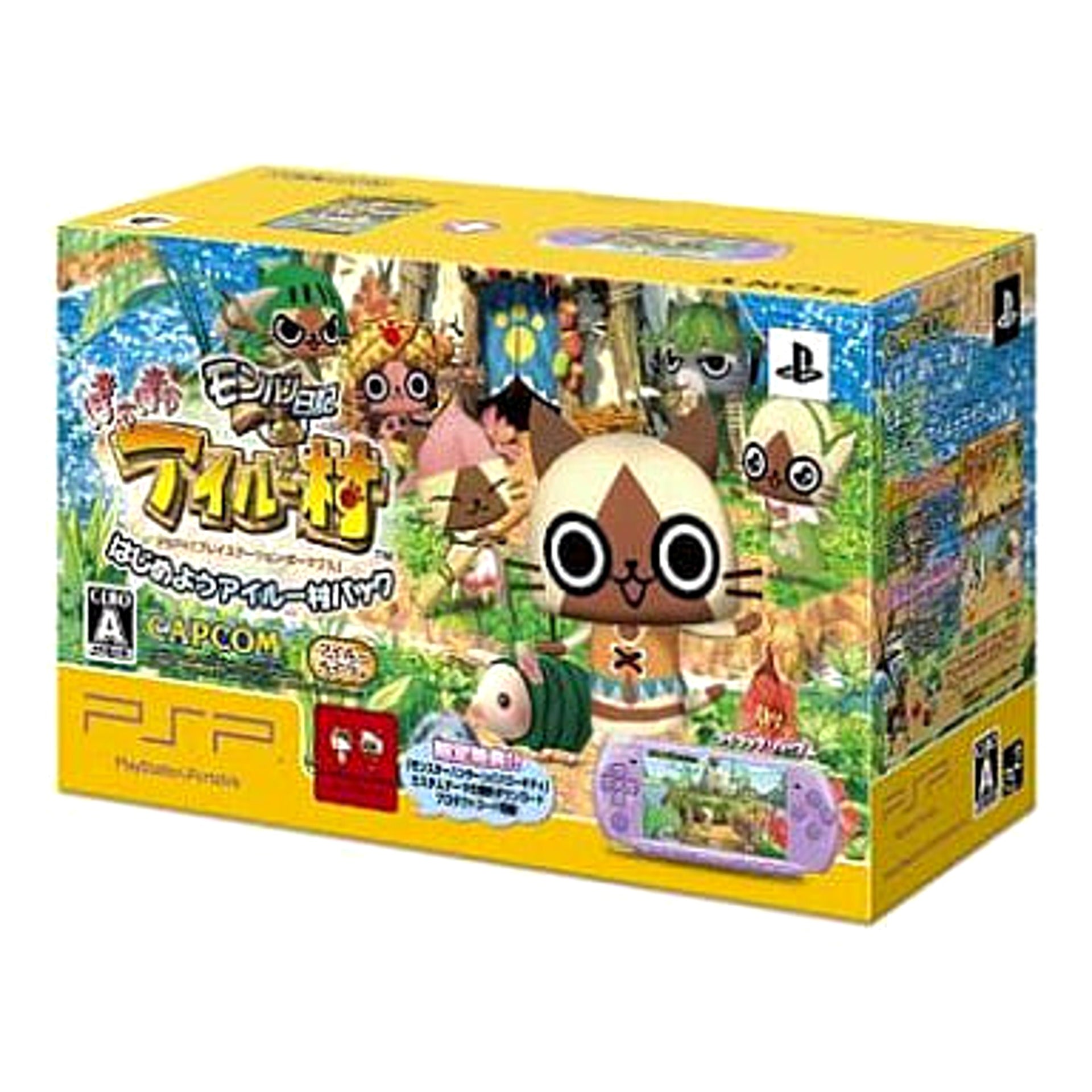 Sony PlayStation Portable Get Started Airou Village Pack PSPJ-30016 Console with Box and Charger NTSC-J PlayStation Portable Series Console [USED]