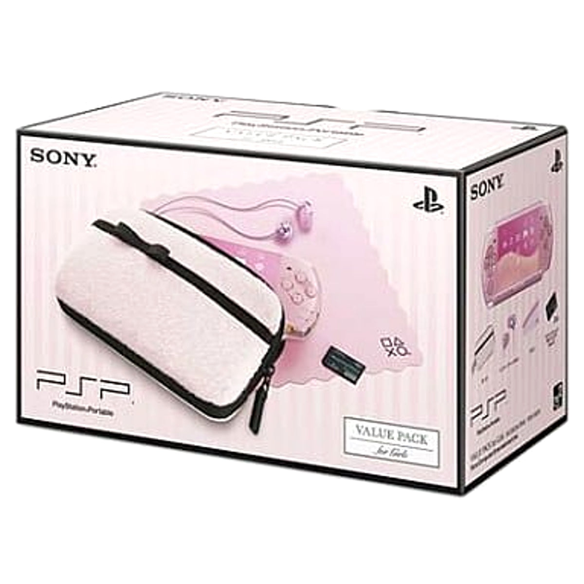 Sony PlayStation Portable Blossom Pink Value Pack for Girls PSPJ-30019 Console with Box and Charger NTSC-J PlayStation Portable Series Console [USED]
