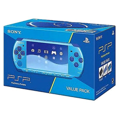 Sony PlayStation Portable Sky Blue Marine Blue Value Pack PSPJ-30027 Console with Box and Charger NTSC-J PlayStation Portable Series Console [USED]