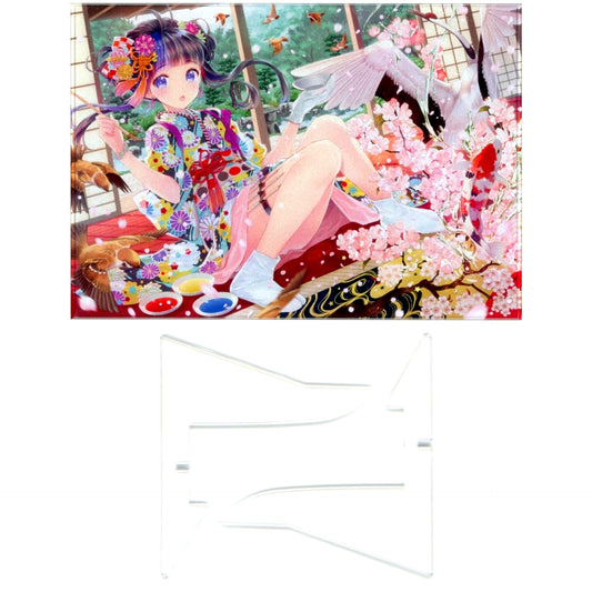 Akira Kasukabe Hitchi Kengen Shojo Eshi 100 Nin Ten 08 Illustration Art Book Acrylic Art Plate [USED]