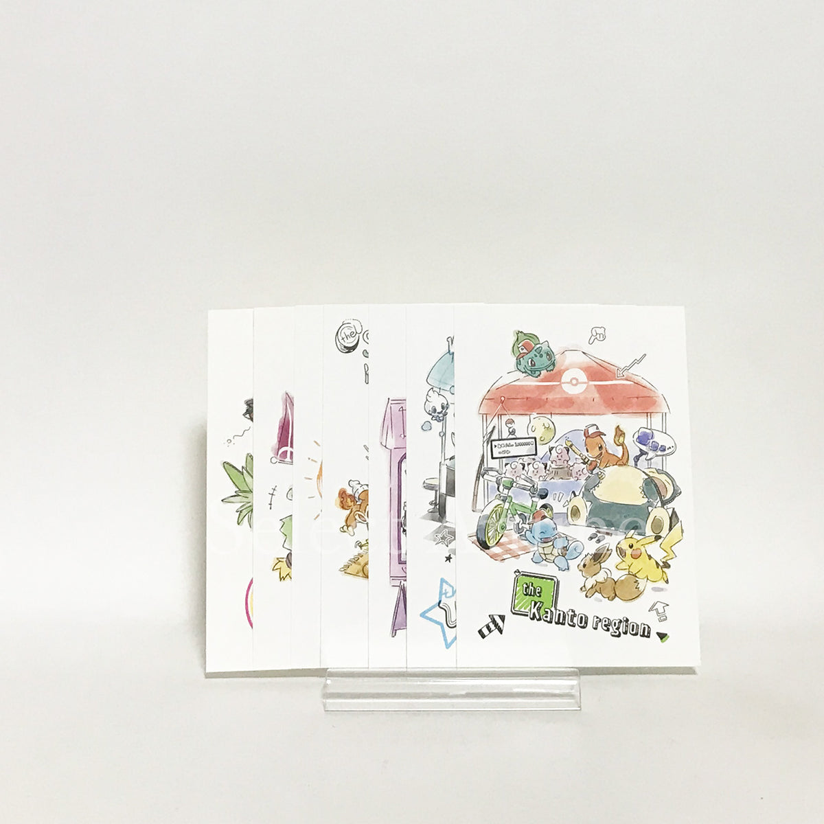 Pikachu, etc. Pokemon Pokemon World Market Postcard Pokemon Center Limited Set of 7 Postcards [USED]