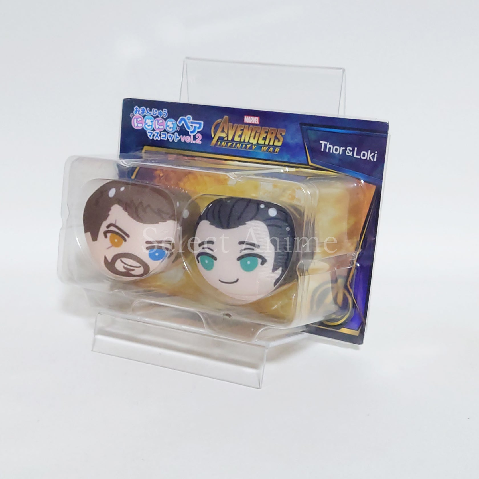 Avengers: Infinity War Thor Loki Omanjuu Niginigi Mascot Pair Vol.2 Ensky Shop Limited Keychains [USED]