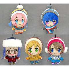 Laid-Back Camp Nadeshiko Kagamihara & Others Big Mascot All 5 Types Set Keychains [USED]