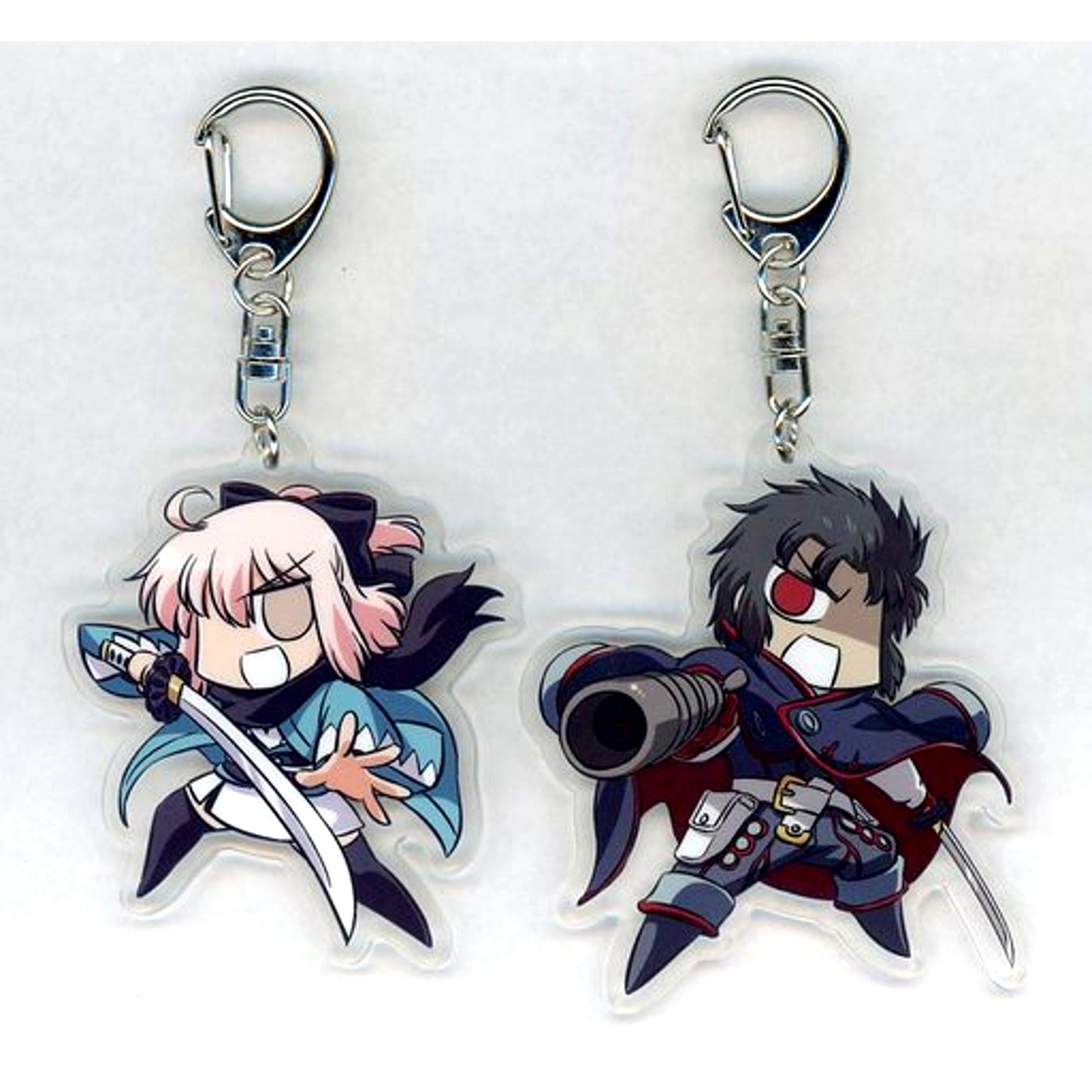 Set of 2 Toshizo Hijikata Okita Souji Fate/Grand Order Shinsengumi Acrylic Keychain GudaGuda Meiji Ishin [USED]